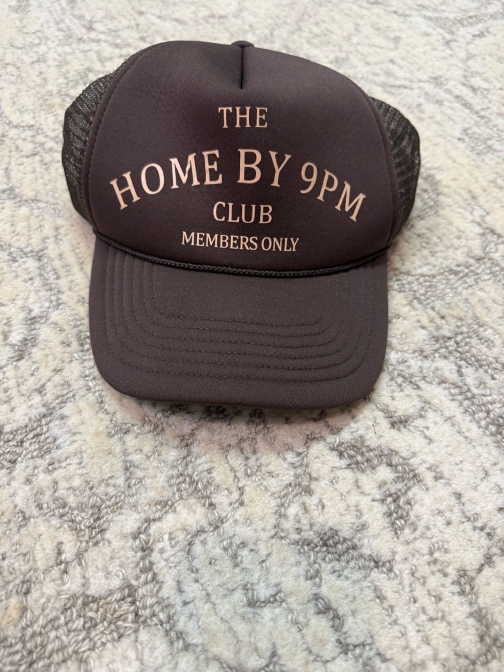The Home By 9PM Club Black Trucker Hat - Members Only